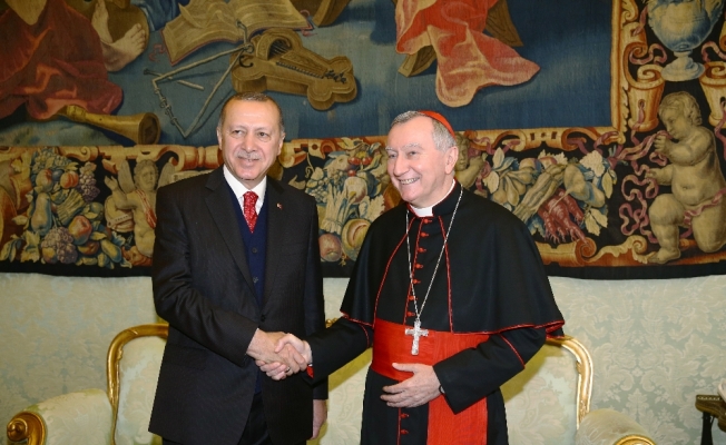 Cumhurbaşkanı Erdoğan, Kardinal Parolin’i kabul etti