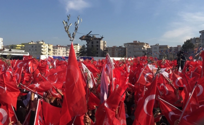 Erdoğan’ı ’zeytin dalı’ ile karşıladılar