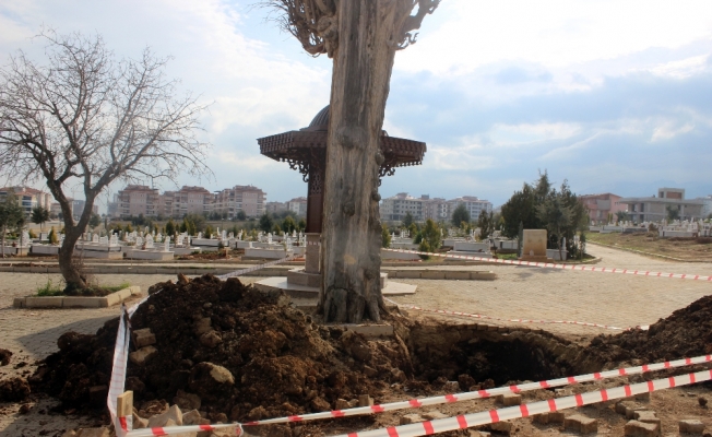 Mezarlıkta kepçeyle kazı yapan 9 kişi tutuklandı