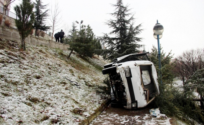 Kamyonet parka düştü: 2’si çocuk 3 yaralı