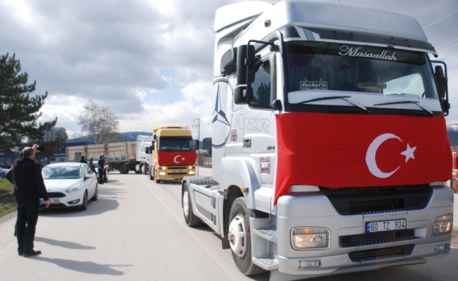 Şeker fabrikasının özelleştirilmesine karşı nakliyecilerden konvoy eylemi