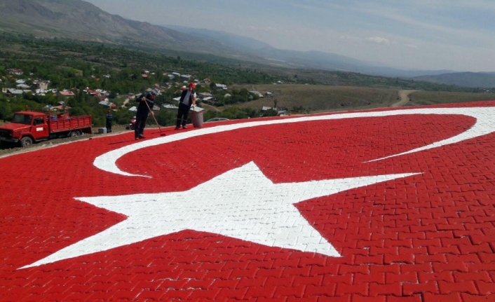 660 metrekarelik dev Türk bayrağı