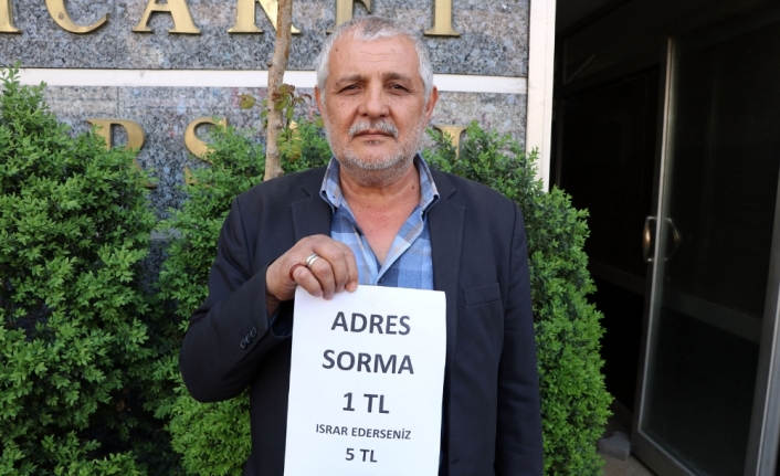 Adres sormak 1 TL