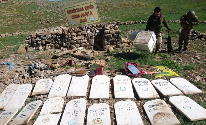 Türbeyi terör mezarlığına çeviren PKK’ya ağır darbe