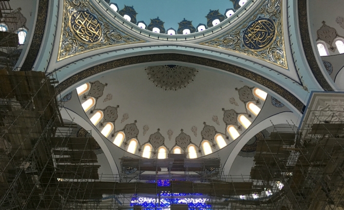 Çamlıca Camii’nin içi ilk kez drone ile görüntülendi