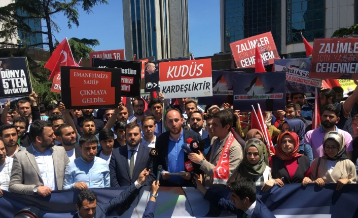 İsrail Konsolosluğu önünde protesto