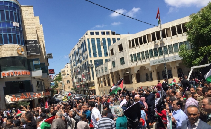 Ramallah’ta ABD protestosu