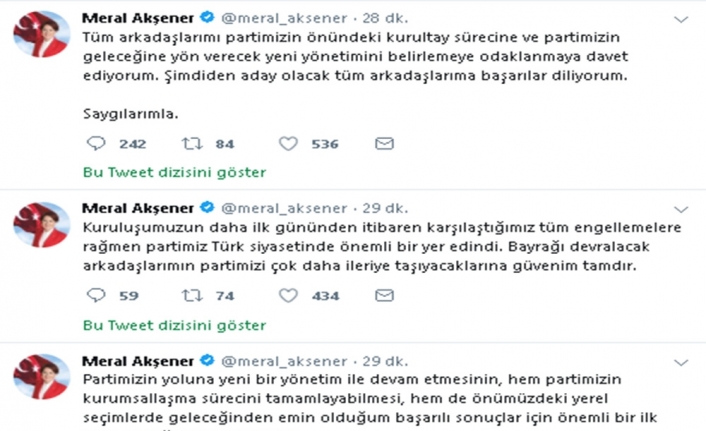 Akşener aday olmayacağını teyit etti