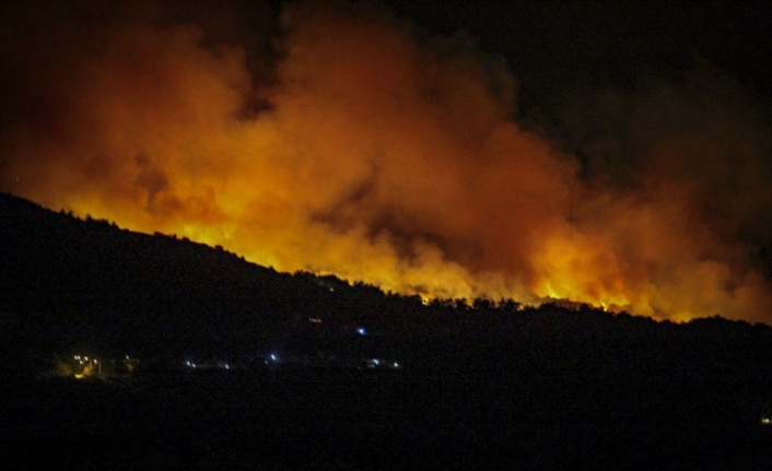 Sisam Adası’nda yangın