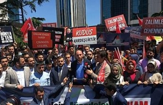 İsrail Konsolosluğu önünde protesto