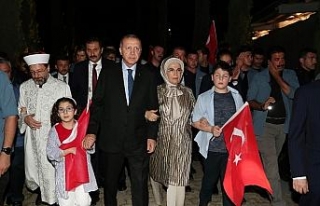 Cumhurbaşkanı Erdoğan Şehitler Köprüsü’nde